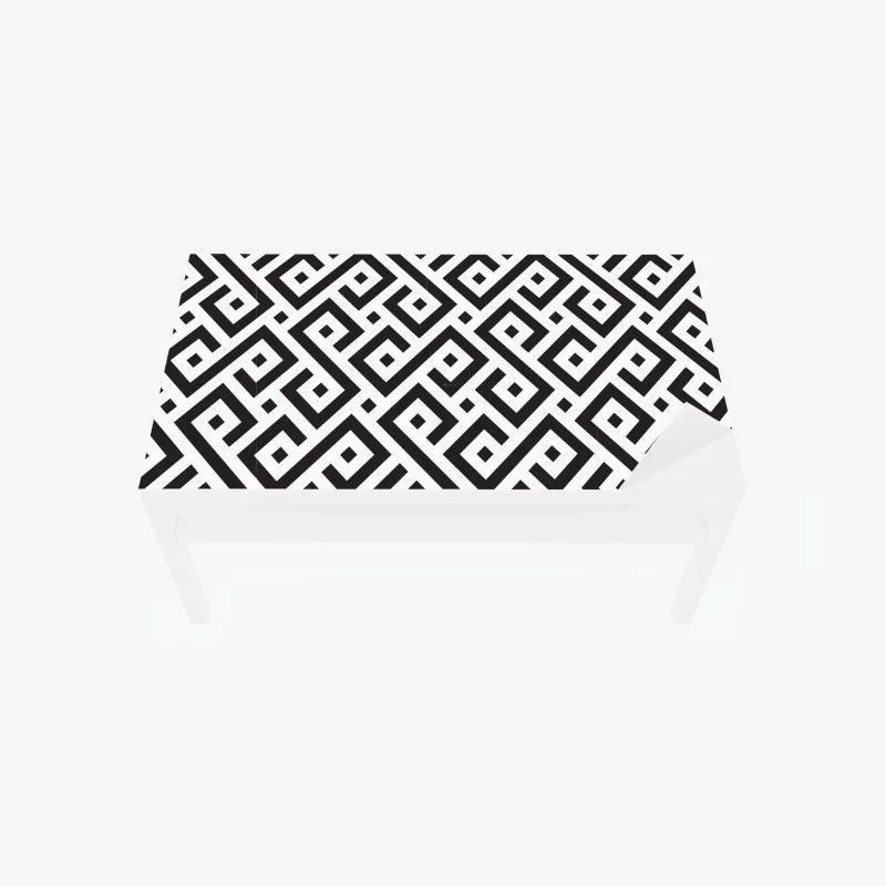 Table & desk veneer timeless black and white geometric pattern