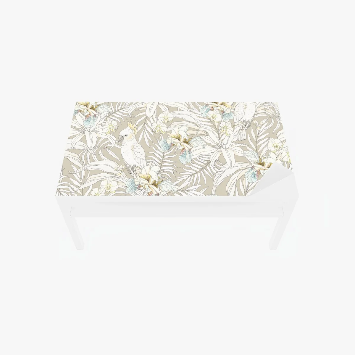 Table & desk veneer tropical cockatoo floral pattern ⁕ Wallissimo® Table & desk veneer tropical cockatoo floral pattern ⁕ Wallissimo®