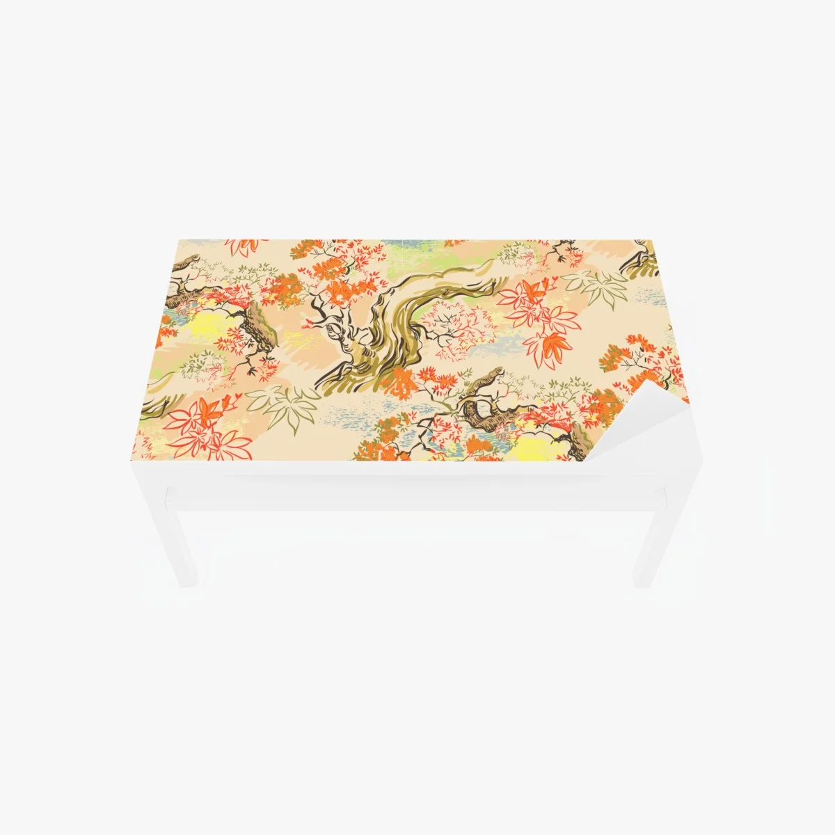 Table & desk veneer serene oriental tree and leaf pattern ⁕ Wallissimo® Table & desk veneer serene oriental tree and leaf pattern ⁕ Wallissimo®