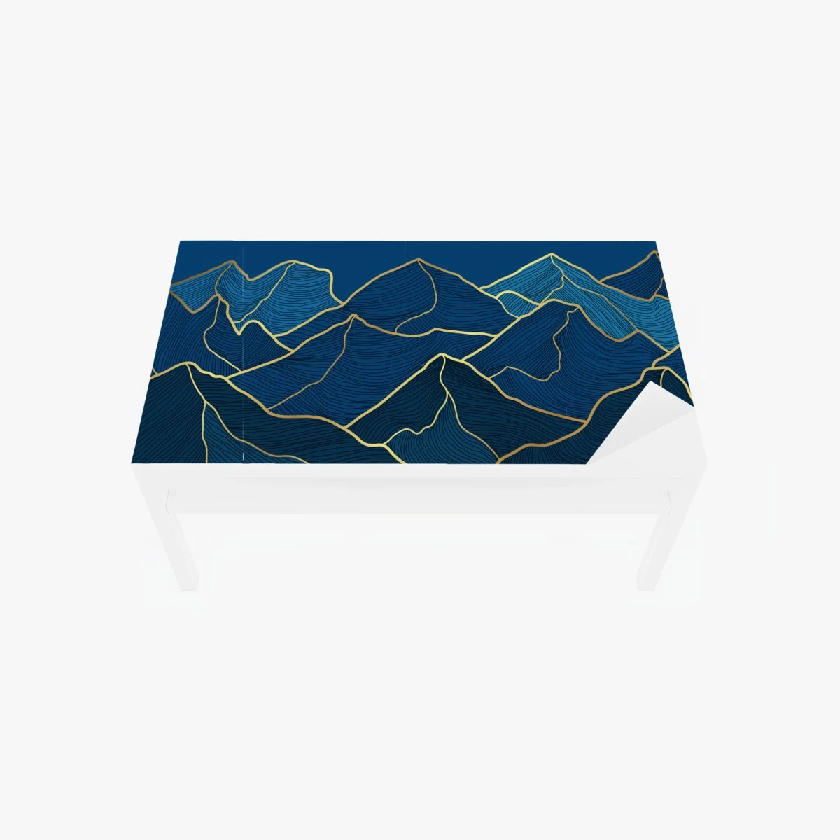 Table & desk veneer golden line mountain landscape ⁕ Wallissimo® Table & desk veneer golden line mountain landscape ⁕ Wallissimo®