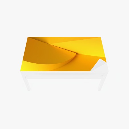 Table & desk veneer yellow geometric 3d abstract composition • Wallissimo®