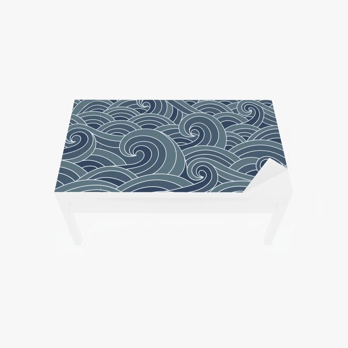 Table & desk veneer stylized ocean wave pattern • Wallissimo® Table & desk veneer stylized ocean wave pattern • Wallissimo®