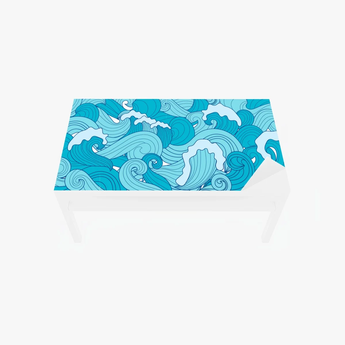 Table & desk veneer blue ocean waves pattern ⁕ Wallissimo® Table & desk veneer blue ocean waves pattern ⁕ Wallissimo®