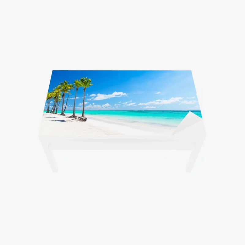 Table & desk veneer tropical beach panorama in Punta Cana