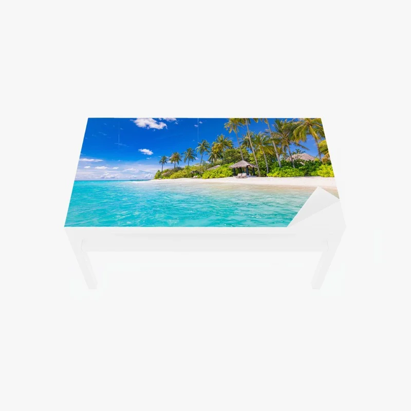 Table & desk veneer tropical turquoise beach paradise