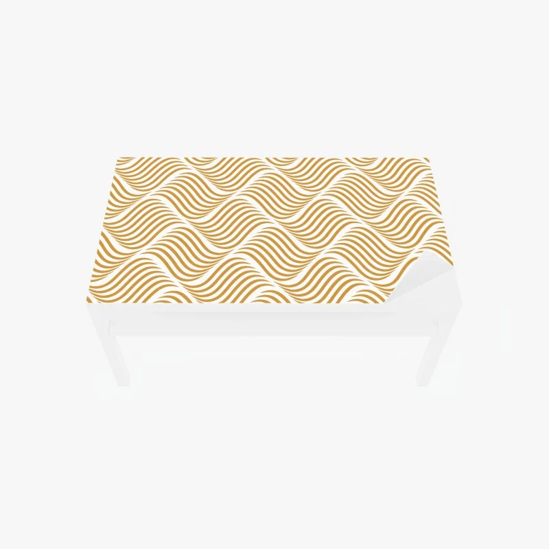 Table & desk veneer golden wave pattern wall art