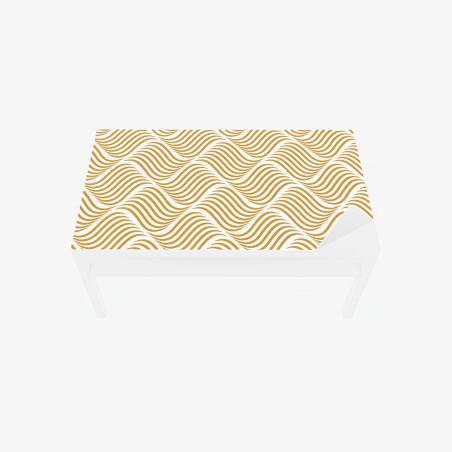 Table & desk veneer golden wave pattern wall art • Wallissimo®
