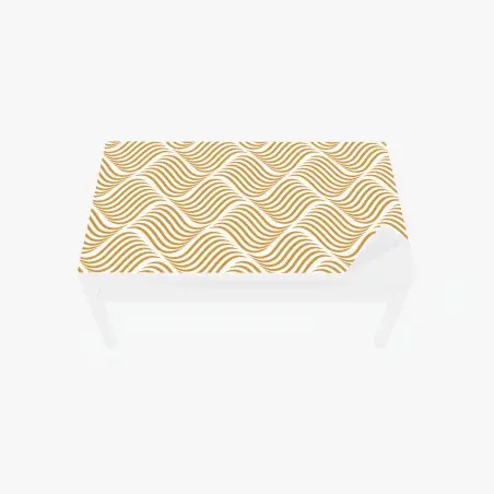 Table & desk veneer golden wave pattern wall art • Wallissimo®
