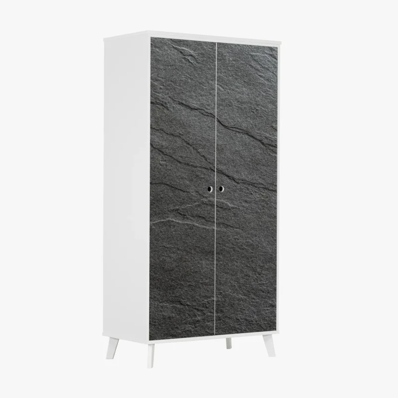 Wardrobe sticker dark slate stone texture