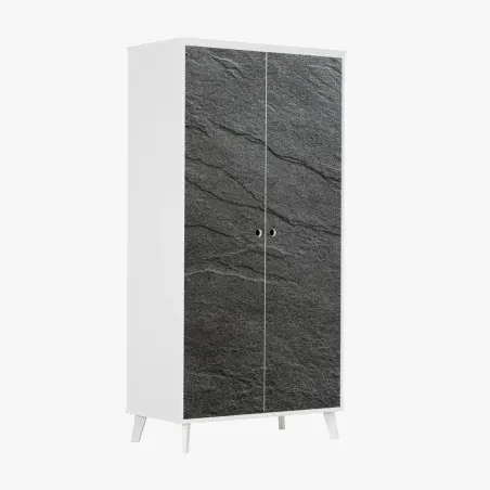 Wardrobe sticker dark slate stone texture • Wallissimo®