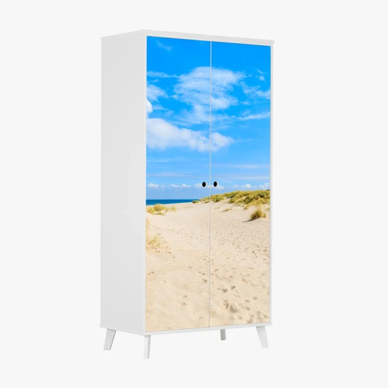 Wardrobe sticker serene Sylt dunes with lighthouse