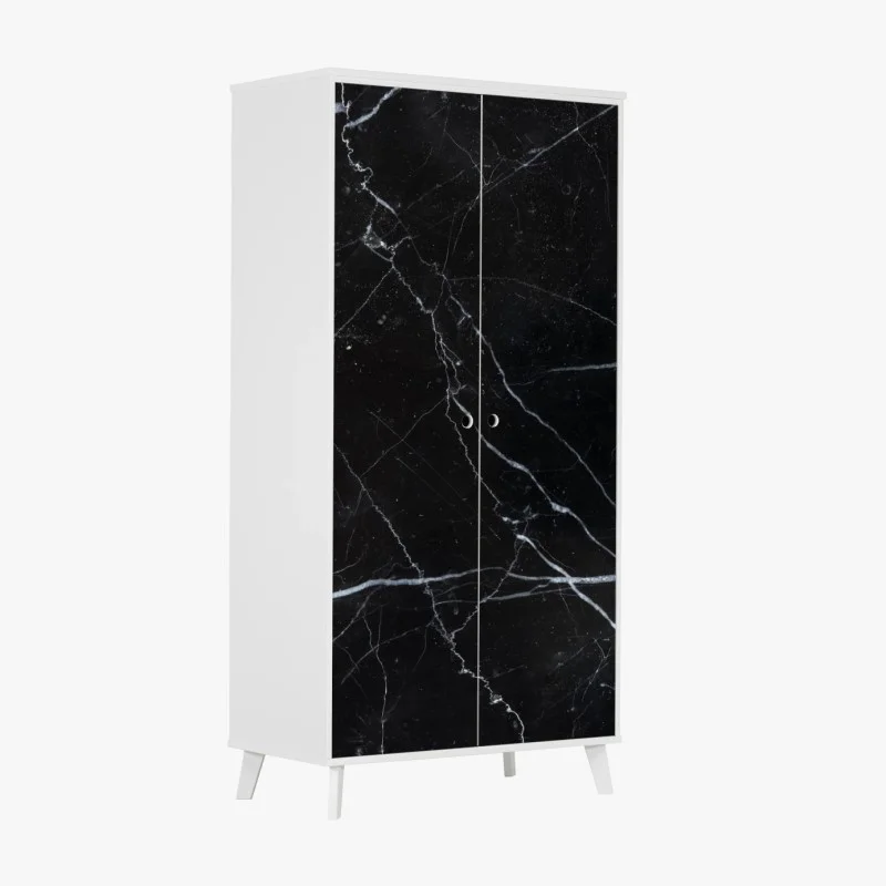 Wardrobe sticker black marquina marble texture for modern interiors