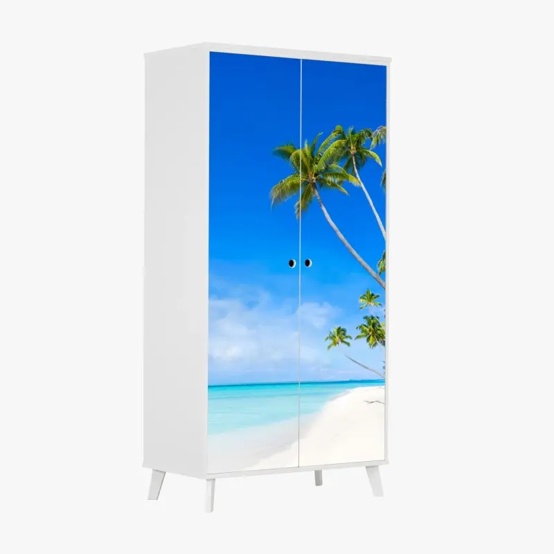 Wardrobe sticker tropical palm beach paradise