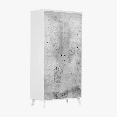 Wardrobe sticker raw concrete texture wall • Wallissimo®