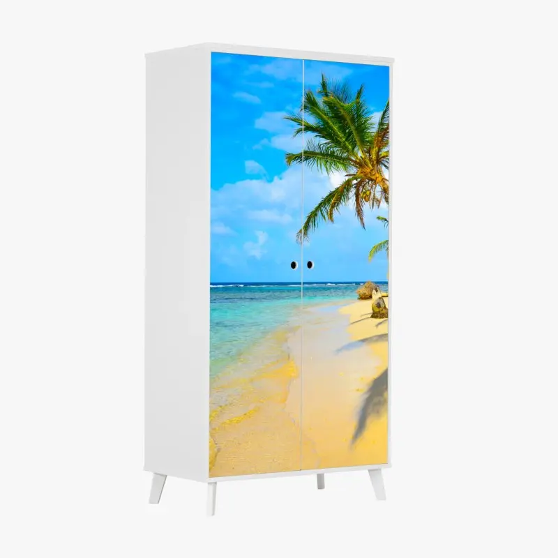 Wardrobe sticker diverse faces pattern • Wallissimo®