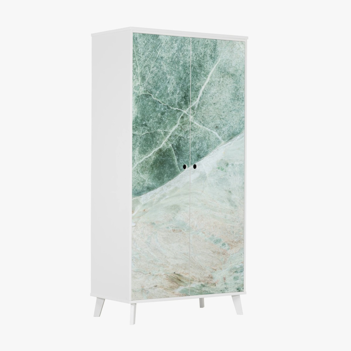 Wardrobe sticker green marble abstract texture • Wallissimo® Wardrobe sticker green marble abstract texture • Wallissimo®