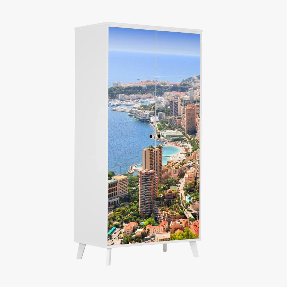 Wardrobe sticker sunlit mediterranean city skyline ⁕ Wallissimo® Wardrobe sticker sunlit mediterranean city skyline ⁕ Wallissimo®