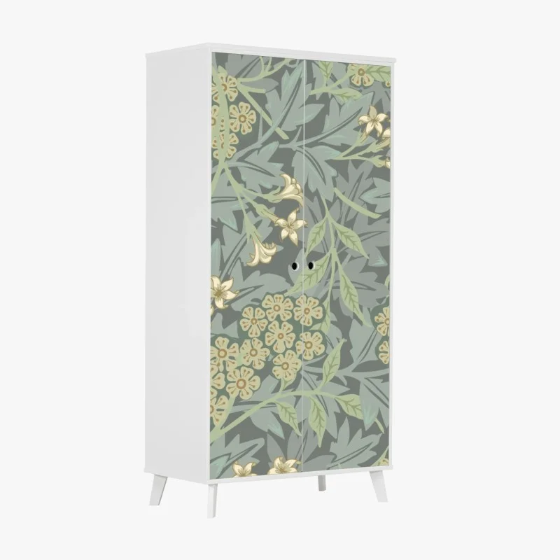 Wardrobe sticker vintage botanical floral pattern