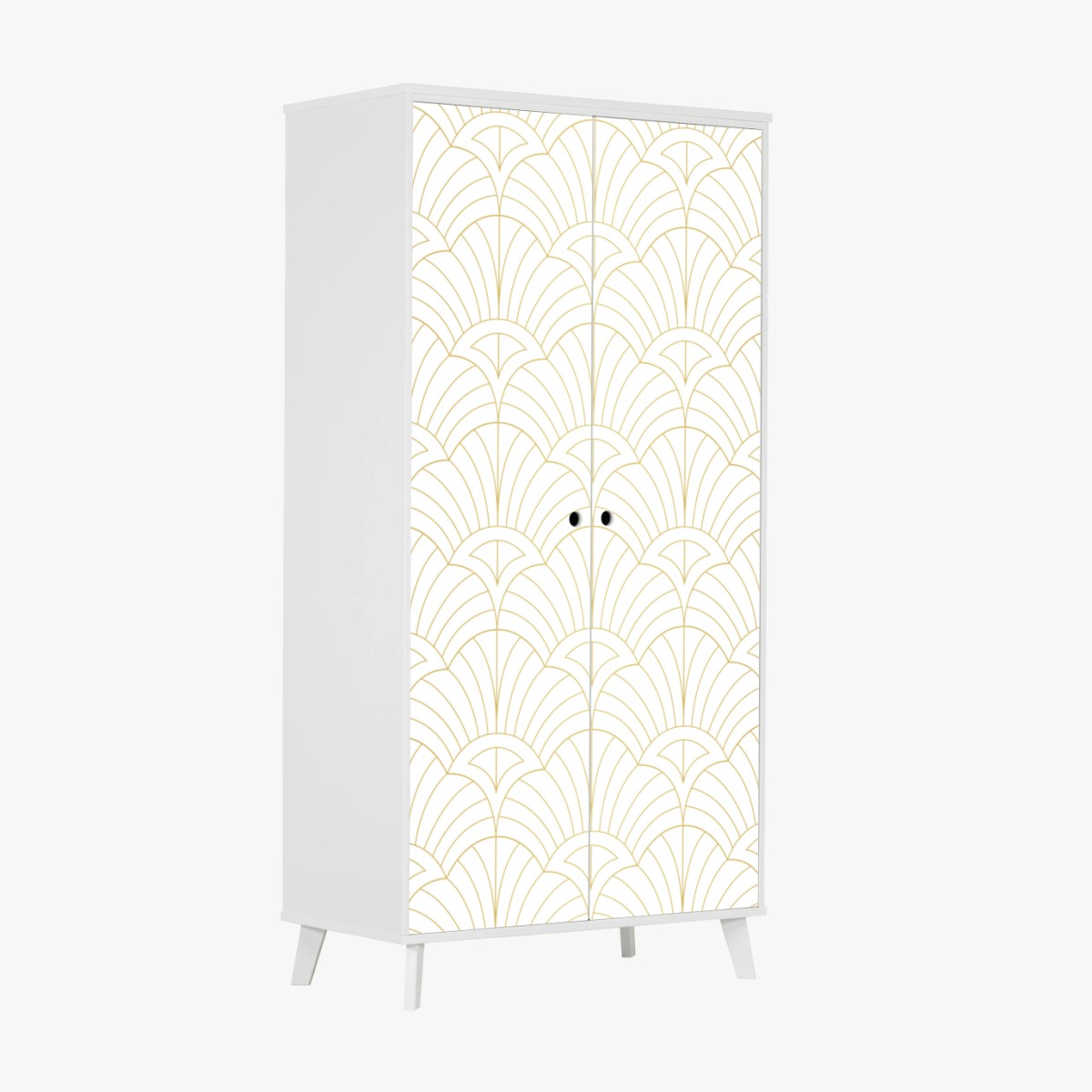 Wardrobe sticker elegant gold art deco pattern • Wallissimo® Wardrobe sticker elegant gold art deco pattern • Wallissimo®