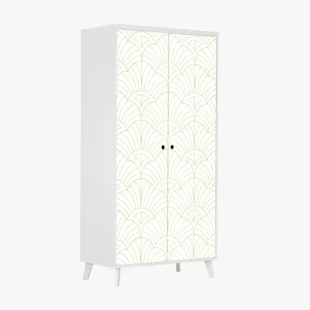 Wardrobe sticker elegant gold art deco pattern • Wallissimo®