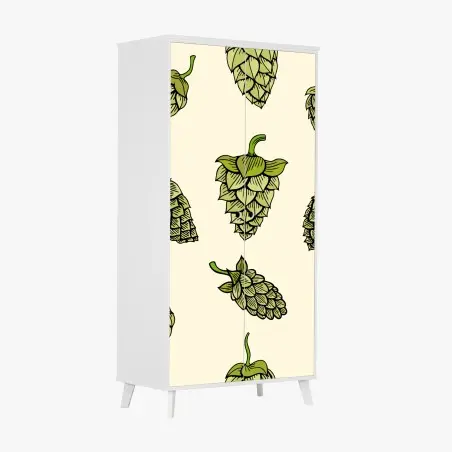 Wardrobe sticker hand-drawn hops pattern • Wallissimo®
