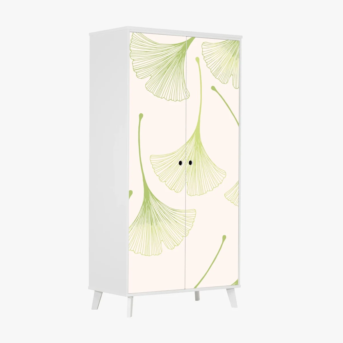 Wardrobe sticker delicate ginkgo leaf pattern ⁕ Wallissimo® Wardrobe sticker delicate ginkgo leaf pattern ⁕ Wallissimo®