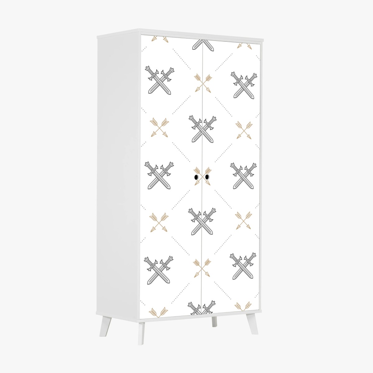 Wardrobe sticker crossed swords and arrows pattern • Wallissimo® Wardrobe sticker crossed swords and arrows pattern • Wallissimo®