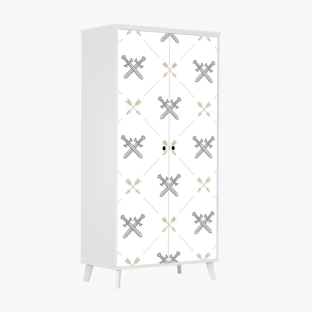 Wardrobe sticker crossed swords and arrows pattern • Wallissimo® Wardrobe sticker crossed swords and arrows pattern • Wallissimo®