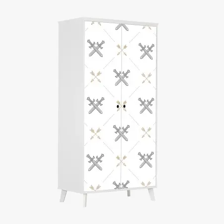 Wardrobe sticker crossed swords and arrows pattern • Wallissimo®