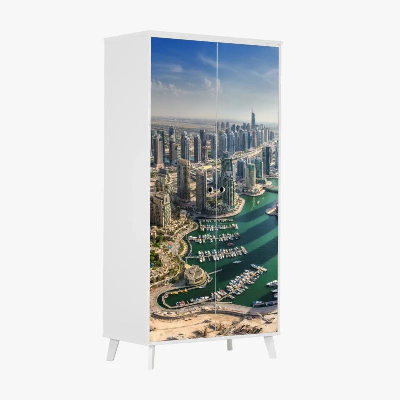 Wardrobe sticker Dubai Marina skyline panorama