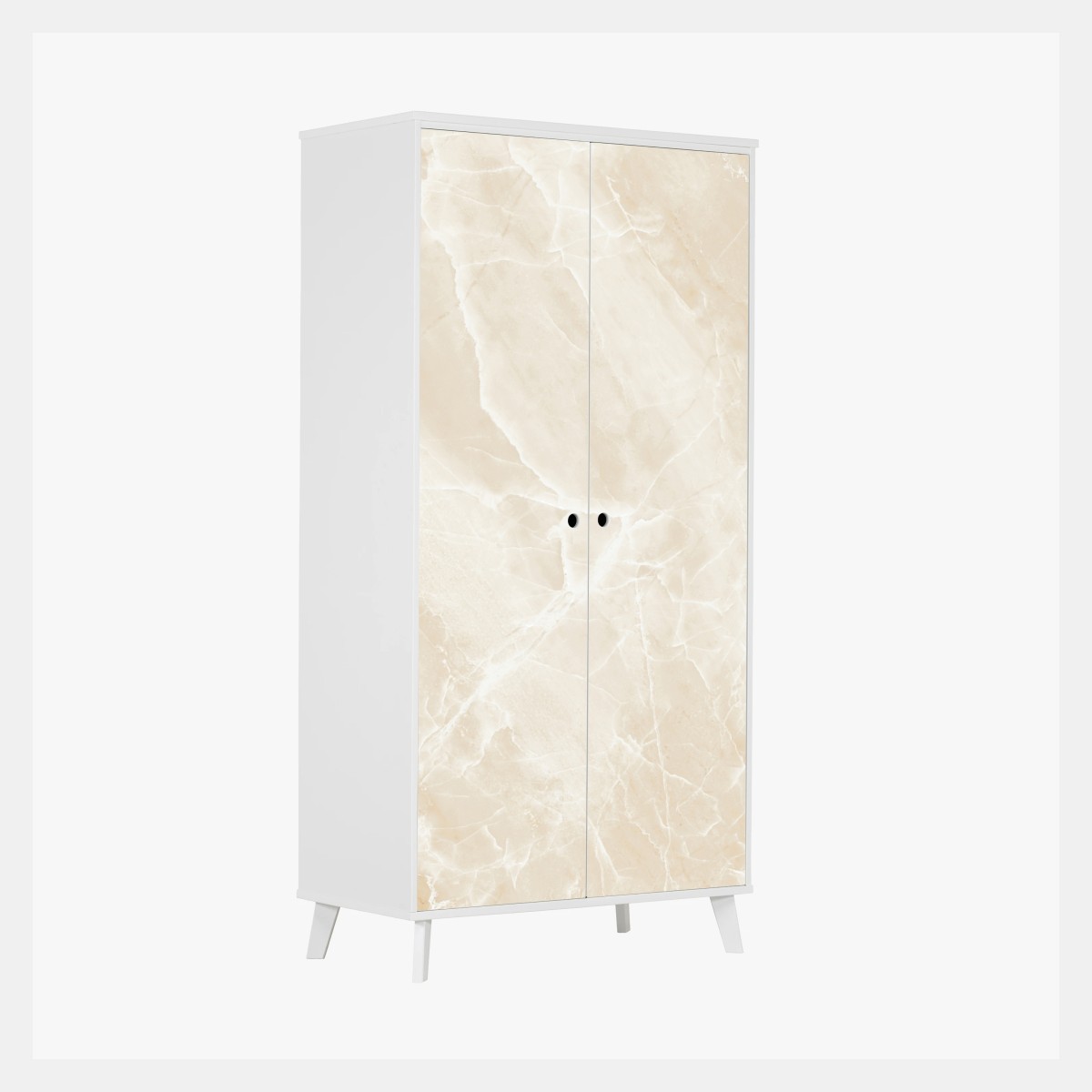 Wardrobe sticker beige marble texture with white veining • Wallissimo® Wardrobe sticker beige marble texture with white veining • Wallissimo®