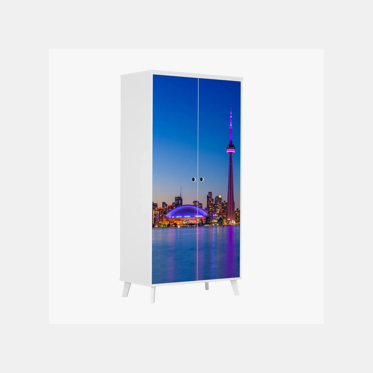 Wardrobe sticker Toronto skyline at twilight • Wallissimo® Wardrobe sticker Toronto skyline at twilight • Wallissimo®