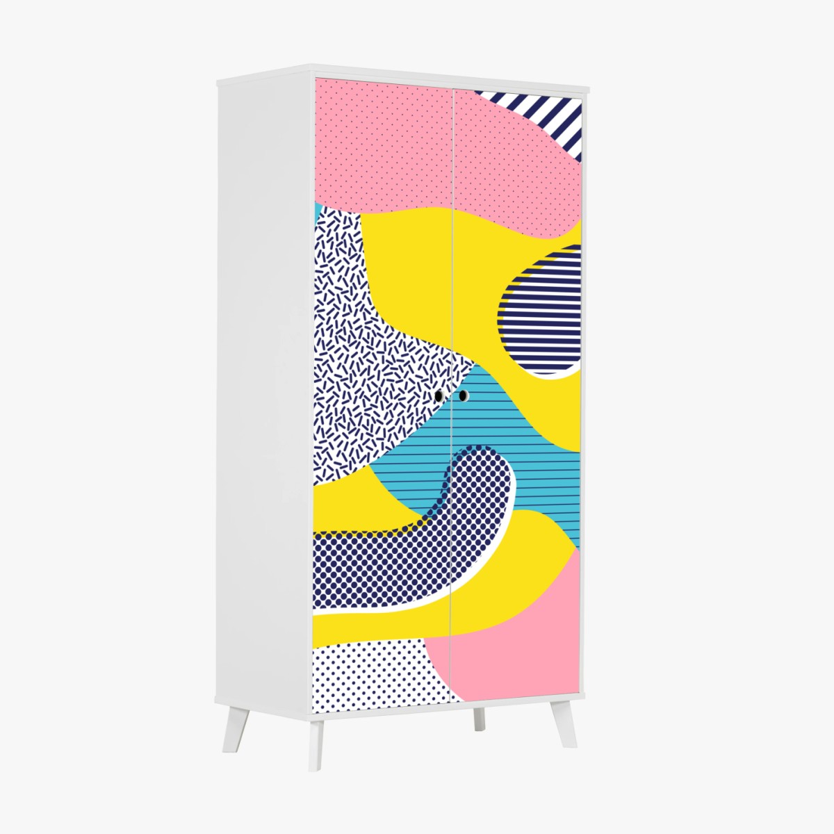 Wardrobe sticker playful abstract memphis pattern • Wallissimo® Wardrobe sticker playful abstract memphis pattern • Wallissimo®