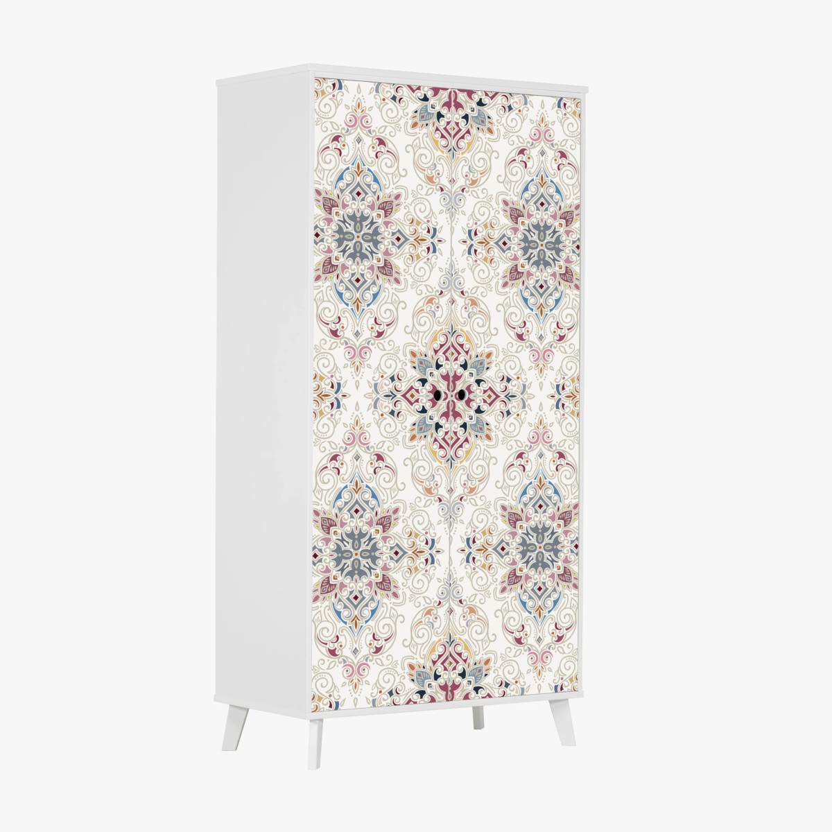 Wardrobe sticker ornate vintage damask pattern • Wallissimo® Wardrobe sticker ornate vintage damask pattern • Wallissimo®