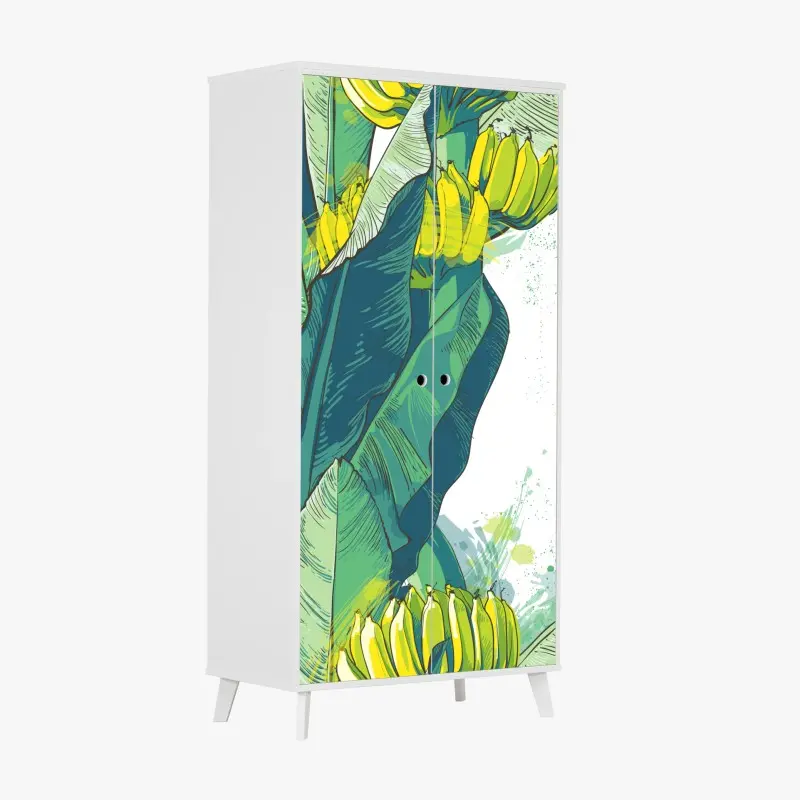 Wardrobe sticker white liquid splash on black background • Wallissimo®