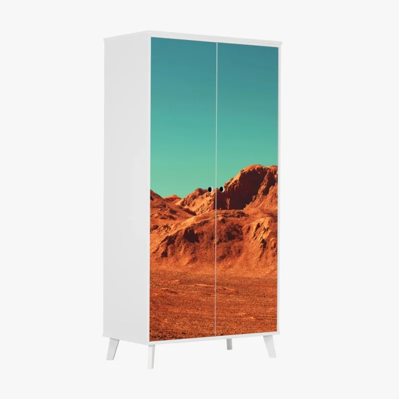 Wardrobe sticker martian landscape sci-fi vista