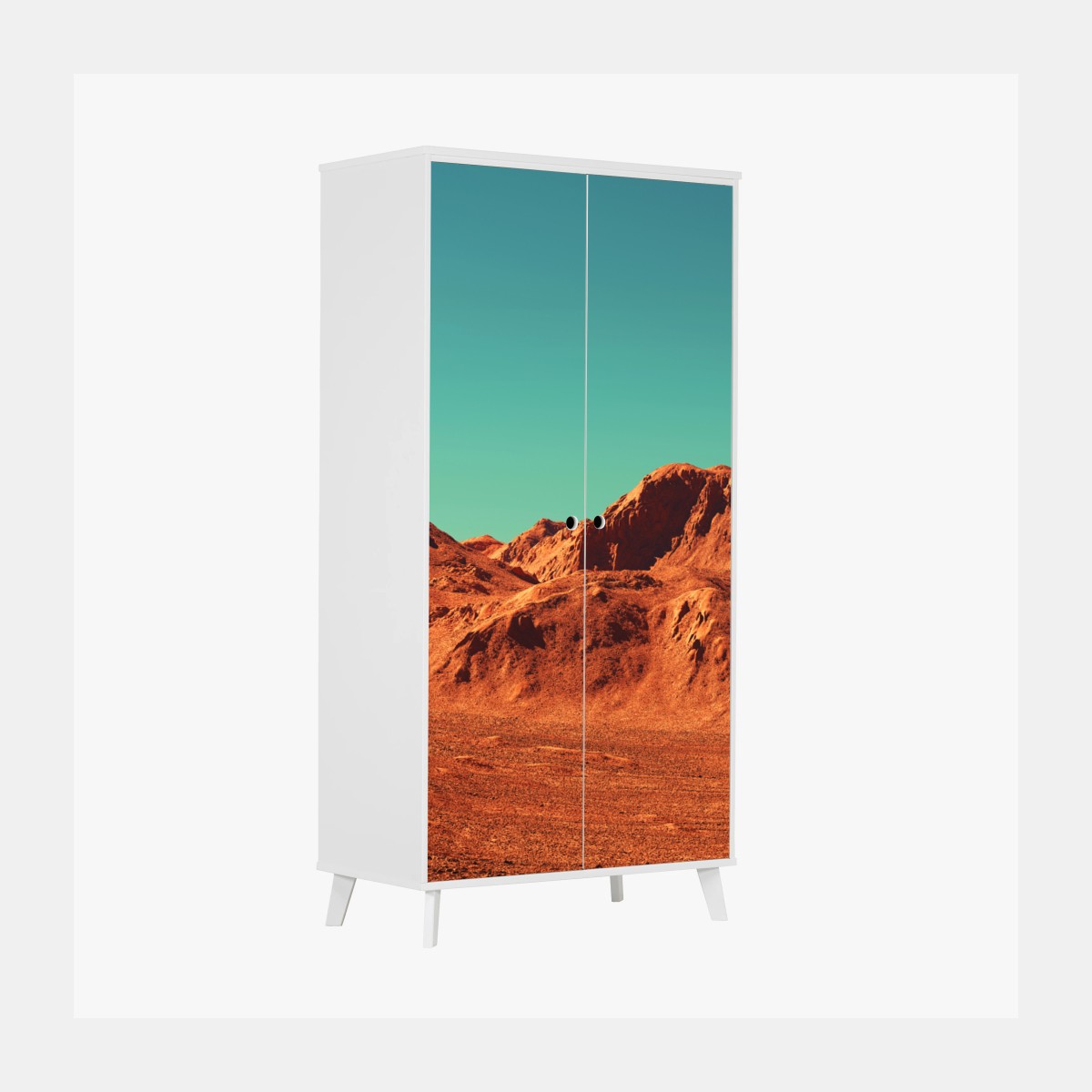 Wardrobe sticker martian landscape sci-fi vista • Wallissimo®