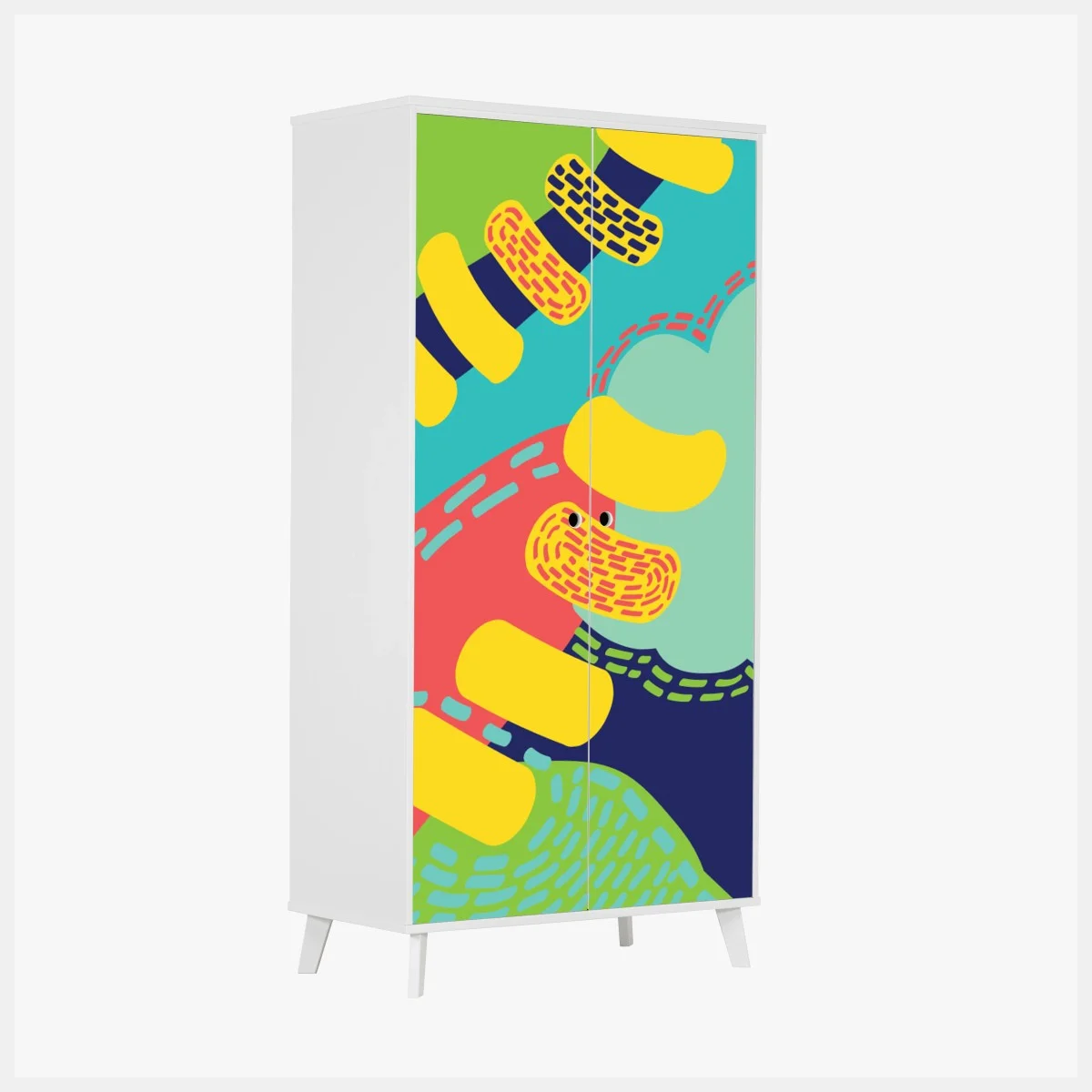 Wardrobe sticker vibrant abstract pattern art ⁕ Wallissimo® Wardrobe sticker vibrant abstract pattern art ⁕ Wallissimo®