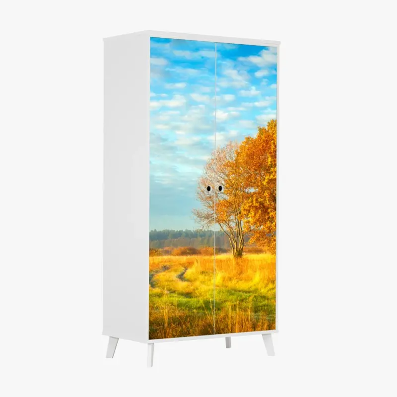 Wardrobe sticker pink and turquoise marble abstract • Wallissimo®