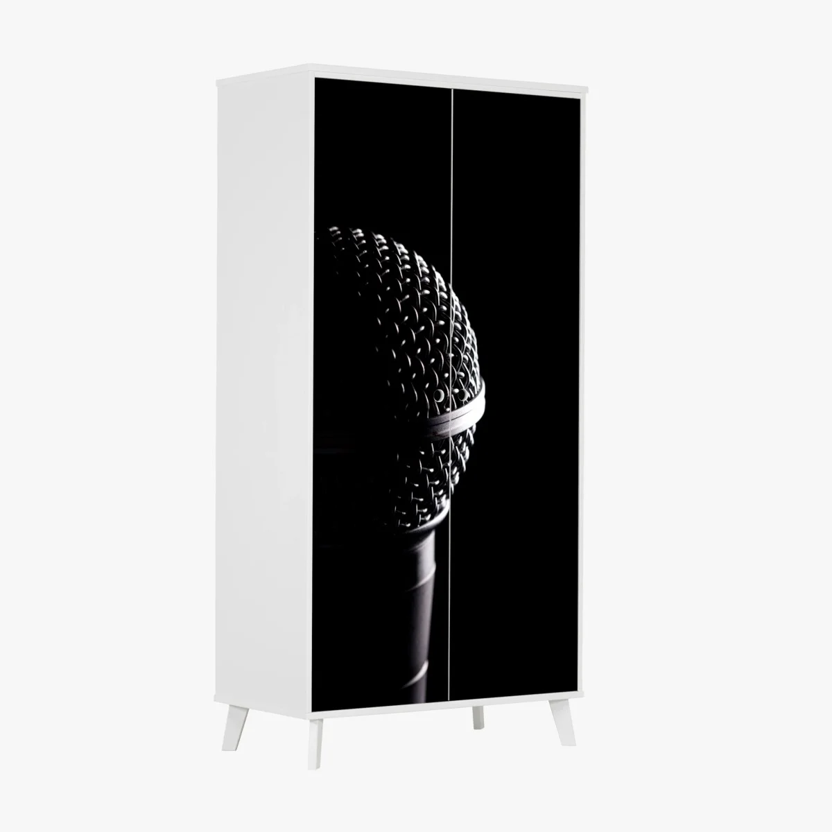 Wardrobe sticker dramatic microphone close-up ⁕ Wallissimo® Wardrobe sticker dramatic microphone close-up ⁕ Wallissimo®