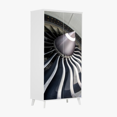 Wardrobe sticker jet engine turbine close-up • Wallissimo®