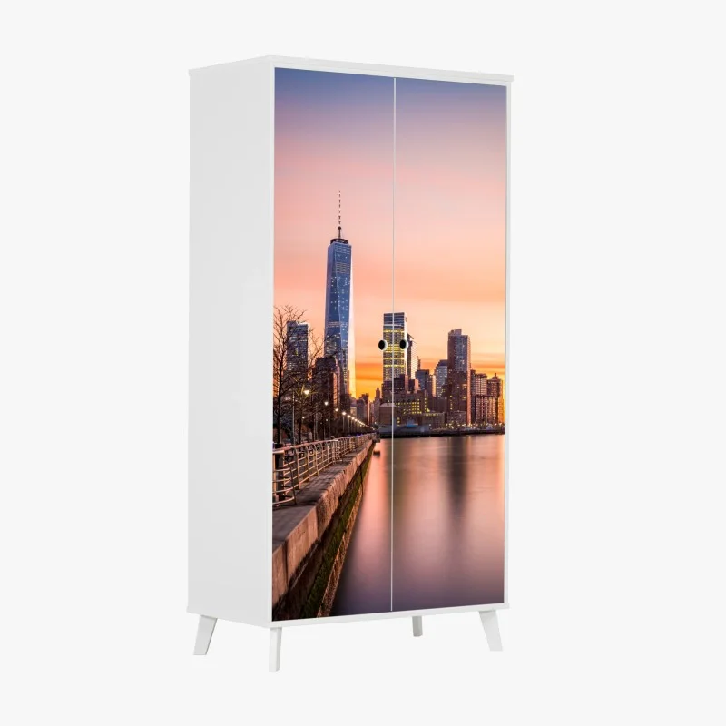 Wardrobe sticker Lower Manhattan sunset skyline