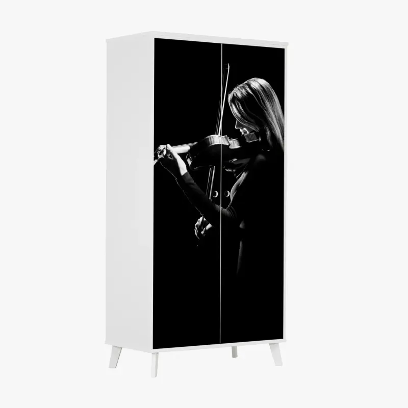 Wardrobe sticker tropical monstera leaves pattern • Wallissimo®