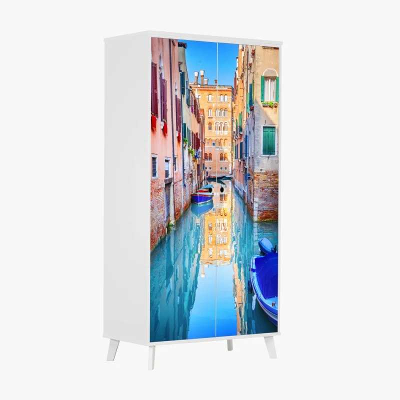 Wardrobe sticker Venice canal reflections