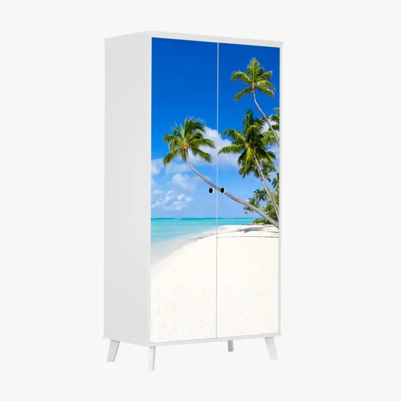 Wardrobe sticker tropical palm beach paradise