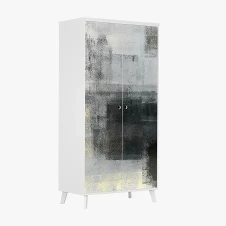 Wardrobe sticker subtle monochrome texture study • Wallissimo®