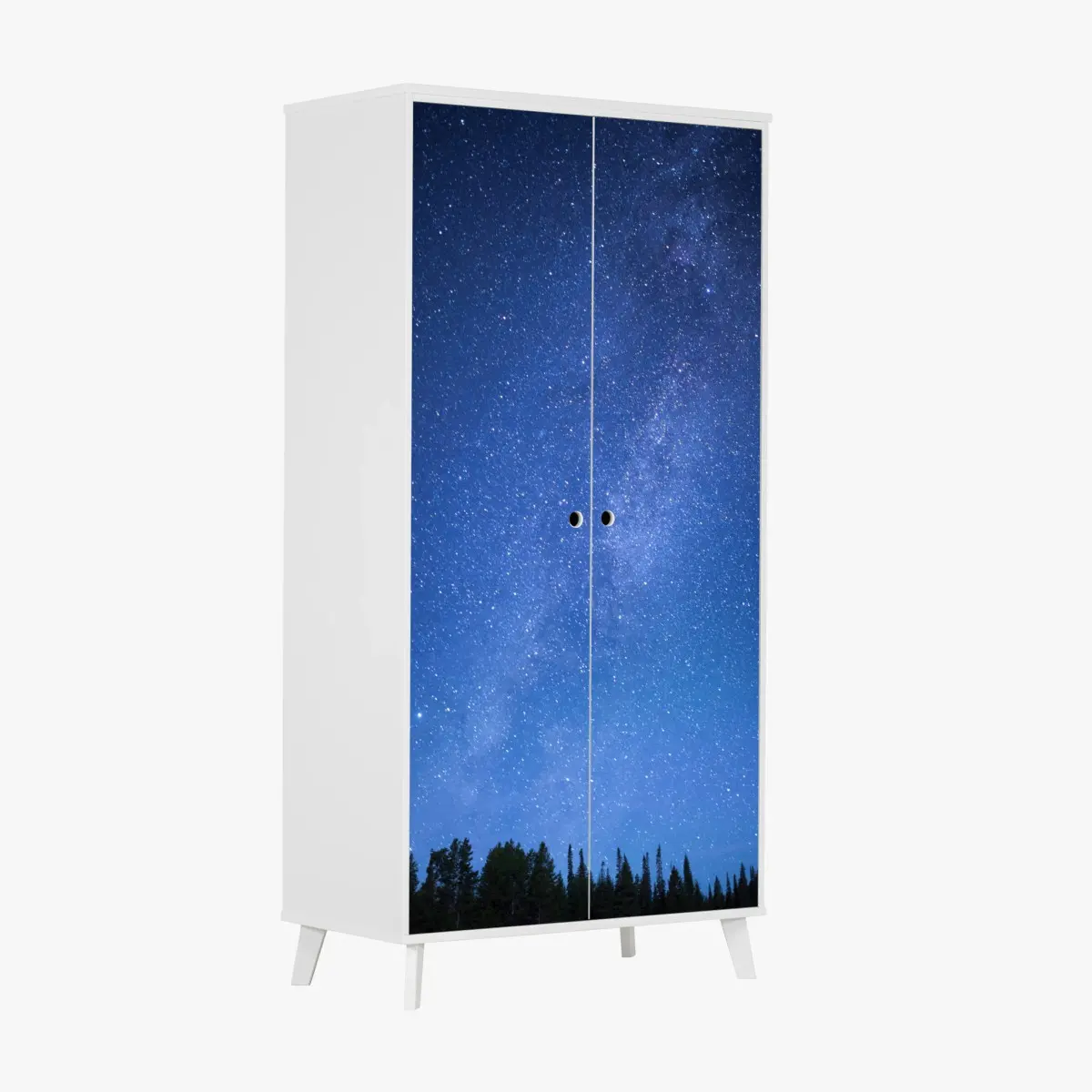 Wardrobe sticker starlit Milky Way over forest ⁕ Wallissimo® Wardrobe sticker starlit Milky Way over forest ⁕ Wallissimo®