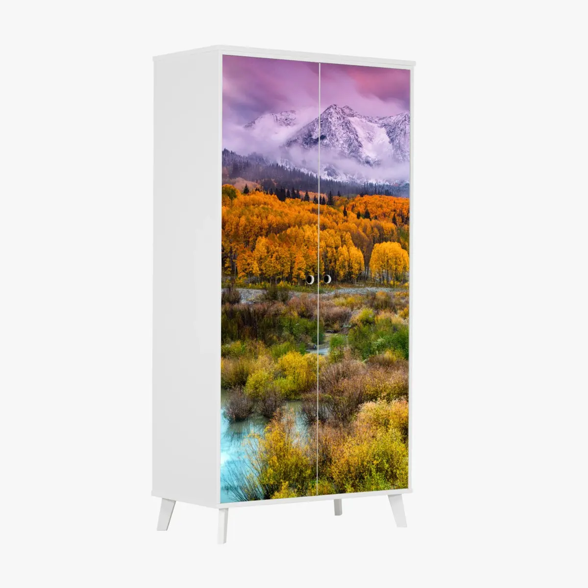 Wardrobe sticker pink sunrise over East Beckwith Mountain • Wallissimo® Wardrobe sticker pink sunrise over East Beckwith Mountain • Wallissimo®