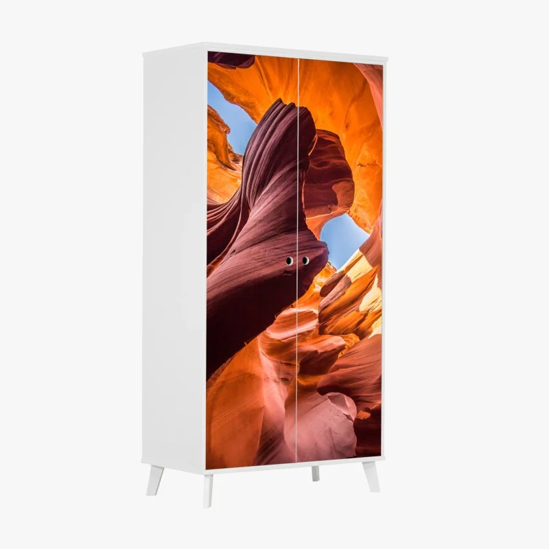 Wardrobe sticker sunlit slot canyon rock formations