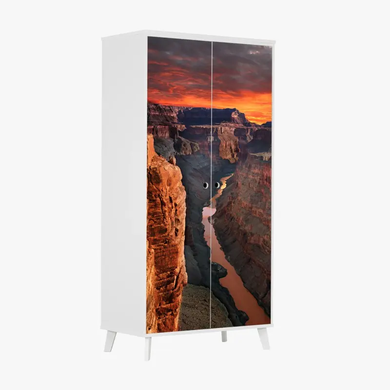 Wardrobe sticker Grand Canyon sunset panorama